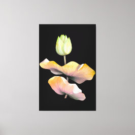 Elegante Lotus Flower Poster, Abstracte Zen Art Pr Canvas Afdruk