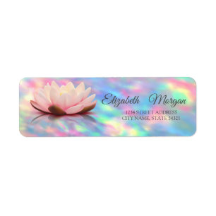 Elegante Lotus Holografisch Iriserend Opalium Etiket