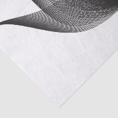 Elegante Lotus Zwarte en Witte Bloem Moire Minimal Tissuepapier (Detail)