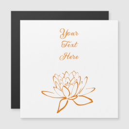 Elegante Lotusbloem Custom Magnetische Uitnodiging