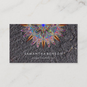 Elegante Lotusbloem Logo Yoga Visitekaartje