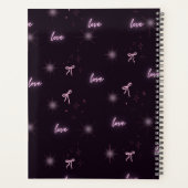 Elegante Love-Theme zwarte esthetische Planner (Achterkant)