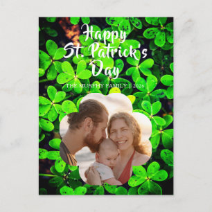 Elegante Lucky Shamrock Foto St. Patrick's Day Feestdagenkaart