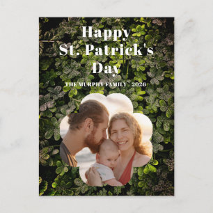 Elegante Lucky Shamrock Foto St. Patrick's Day Feestdagenkaart