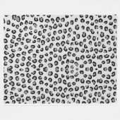 Elegante Luipaardprint Monogram Fleece Deken (Voorkant (Horizontaal))