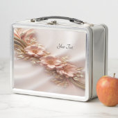 Élégante Lunchbox Florale Peach Orange (En situation)