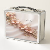 Élégante Lunchbox Florale Peach Orange (Devant)