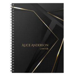 Elegante luxe abstract zwart advocatenkantoor notitieboek