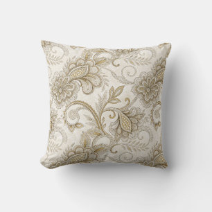 Elegante Luxe Bloem Motief Patroon Kunst Kussen