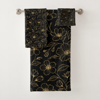 Elegante Luxe Bloemloze Naadloze Bad Handdoek