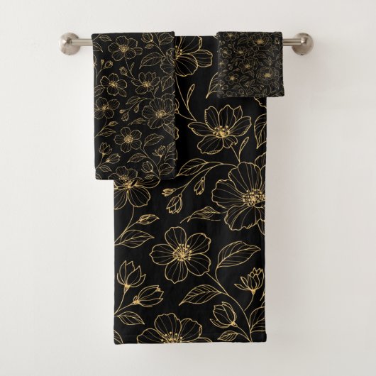 Elegante Luxe Bloemloze Naadloze Bad Handdoek (Insitu)
