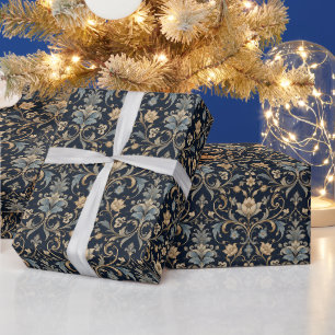 Elegante luxe bloemwerk filigraan cadeaupapier