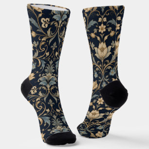 Elegante luxe bloemwerk filigraan sokken