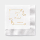 Elegante luxe bruiloft folie servetten (Voorkant)