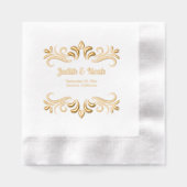 Elegante luxe bruiloft folie servetten (Voorkant)