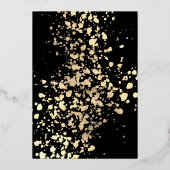 elegante luxe bruinkoolfolie uitnodiging (Achterkant)