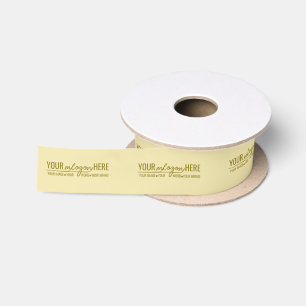 Elegante luxe champagne goud aangepaste logo lint