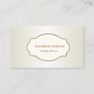 Elegante luxe glitters gouden frame visitekaartje