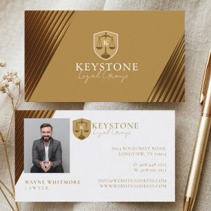 Elegante Luxe Gouden Advocaat Juridische Groep Fot Visitekaartje