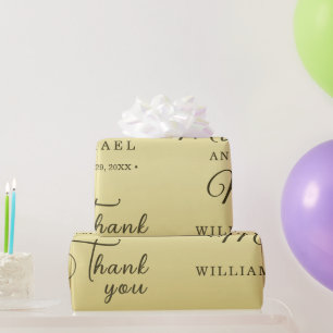 Elegante luxe gouden sierlijke bruiloft cadeaupapier