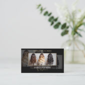 Elegante luxe haar extensies pruik installaties fo visitekaartje (Staand voorkant)