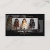 Elegante luxe haar extensies pruik installaties fo visitekaartje (Voorkant)
