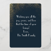 Élégante Luxe Joyeux Hanoukka | Carte de vœux mode (Verso)