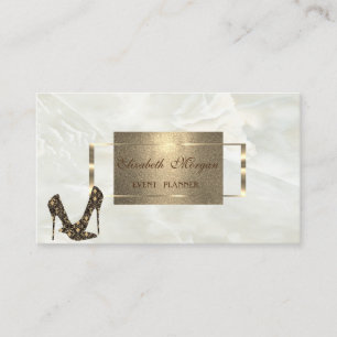 Elegante luxe modern, gouden lijst, marmer visitekaartje