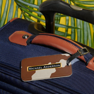 Elegante luxe namaak koeienleer populaire collecti bagagelabel