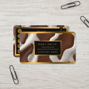 Elegante Luxe Nep koeienleer Trendy Collectie Visitekaartje