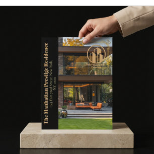 Elegante luxe onroerend goed foto vastgoedlijst  flyer