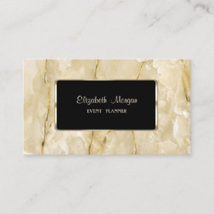 Elegante luxe stijlvol, modern, zwart frame, marme visitekaartje