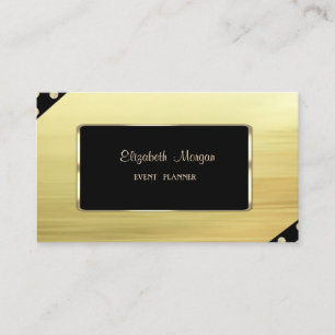 Elegante luxe stijlvolle, namaak goud, zwart frame visitekaartje