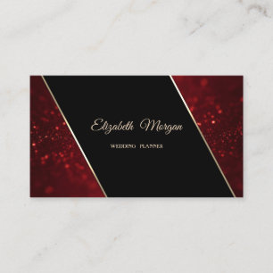 Elegante luxe stijlvolle rode glitter bokeh visitekaartje