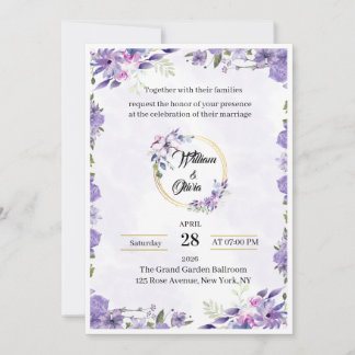Elegante luxe trouwuitnodiging sjabloon | Modern Kaart