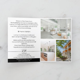 Elegante luxe vastgoed notering brochure programma