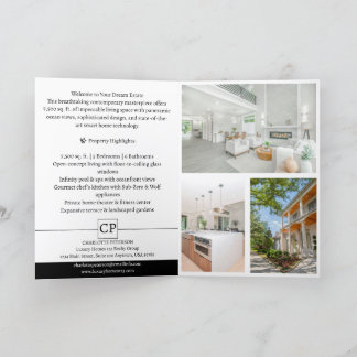 Elegante luxe vastgoed notering brochure programma