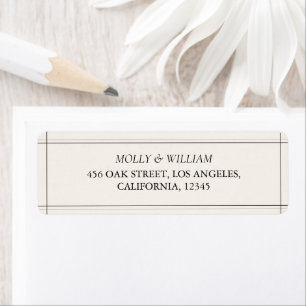 Elegante Luxe Vintage Klassieke Foto Bruiloft Etiket
