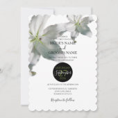 Élégante Lys blancs Invitations de mariage (Devant)