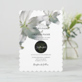 Élégante Lys blancs Invitations de mariage (Debout devant)