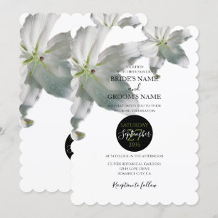 Élégante Lys blancs Invitations de mariage