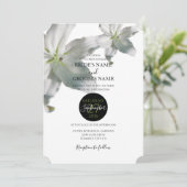 Élégante Lys blancs Invitations de mariage (Debout devant)