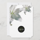 Élégante Lys blancs Invitations de mariage (Dos)