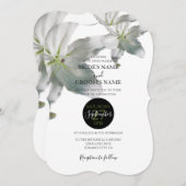 Élégante Lys blancs Invitations de mariage (Devant / Derrière)