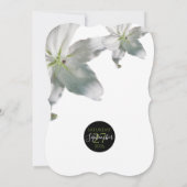 Élégante Lys blancs Invitations de mariage (Dos)