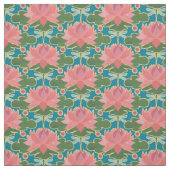 Élégante Lys d'eau Dragonfly sur tissu bleu profon (Échantillon)