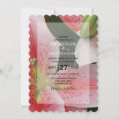 Élégante Lys Orientaux Invitations de mariage (Devant)