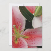 Élégante Lys Orientaux Invitations de mariage (Dos)