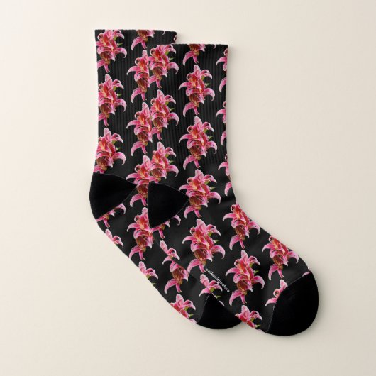 Élégante Lys orientaux roses (Paire)