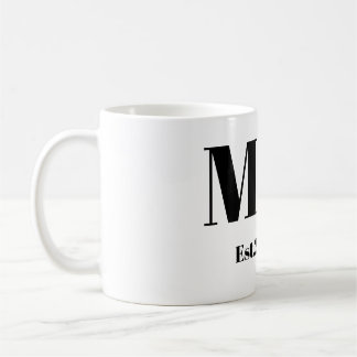 Elegante M & K Cursieve Monogram Initiaal Trouwmok Koffiemok
